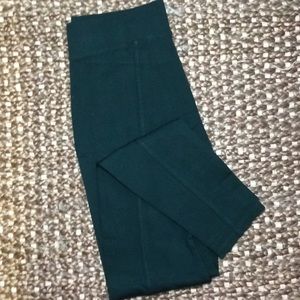 Rickis green leggings with seam down legs